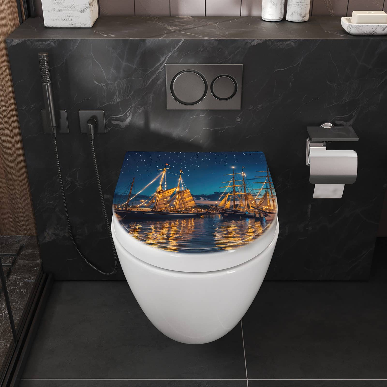 WC-Sitz mit Absenkautomatik Nachthafen