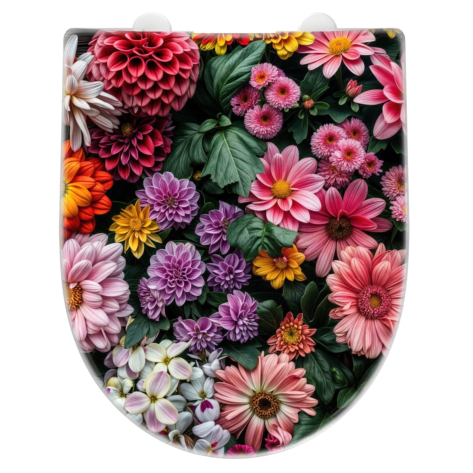 WC-Sitz mit Absenkautomatik Blumenkomposition