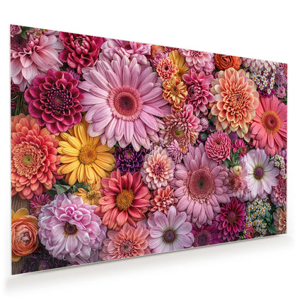 Wandbild mit dem Motiv Rosa Blütenteppich