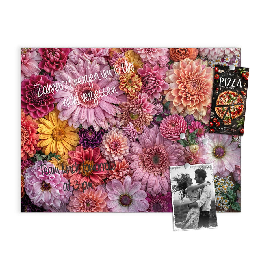 Maße Magnettafel - Rosa Blütenteppich