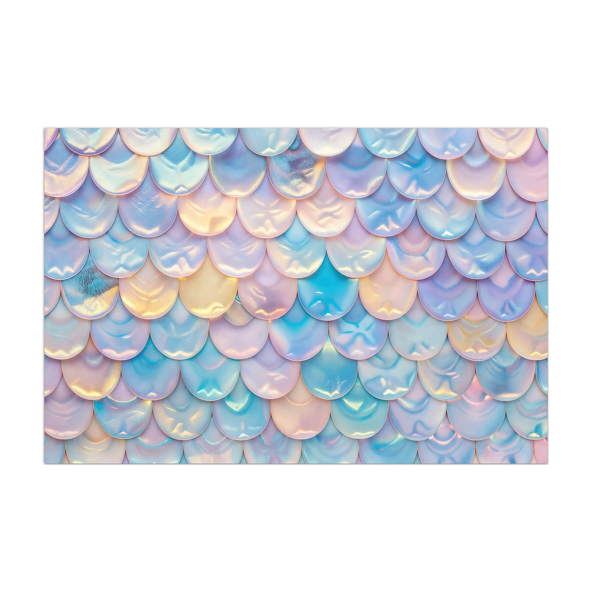 Küchenrückwand aus Glas Schuppen in Pastell im Hochformat, Motiv bildfüllend von vorn