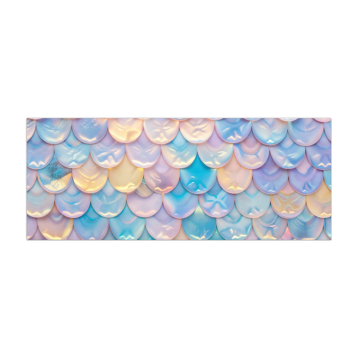 Küchenrückwand aus Glas Schuppen in Pastell im Hochformat, Motiv bildfüllend von vorn