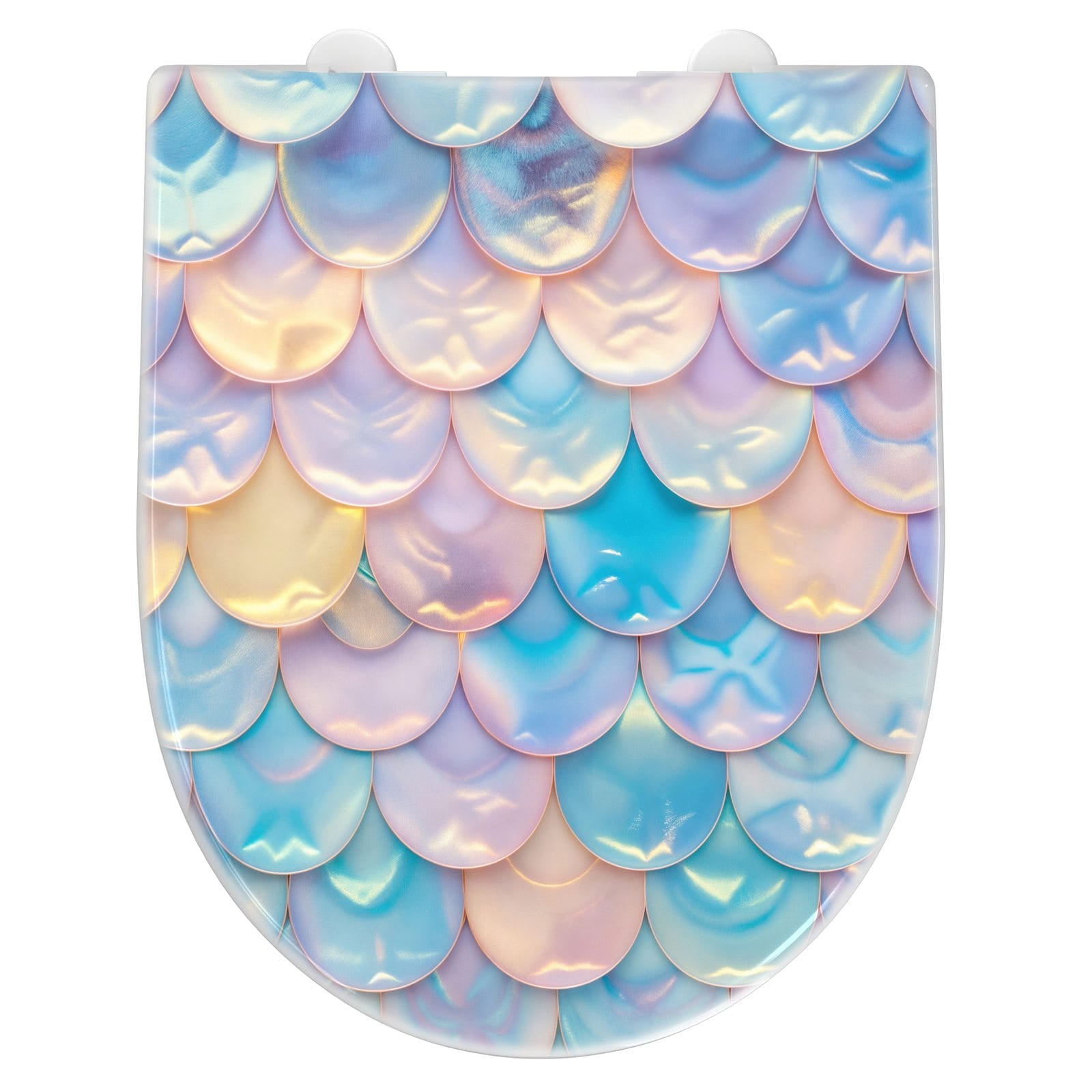 WC-Sitz mit Absenkautomatik Schuppen Mix Pastell