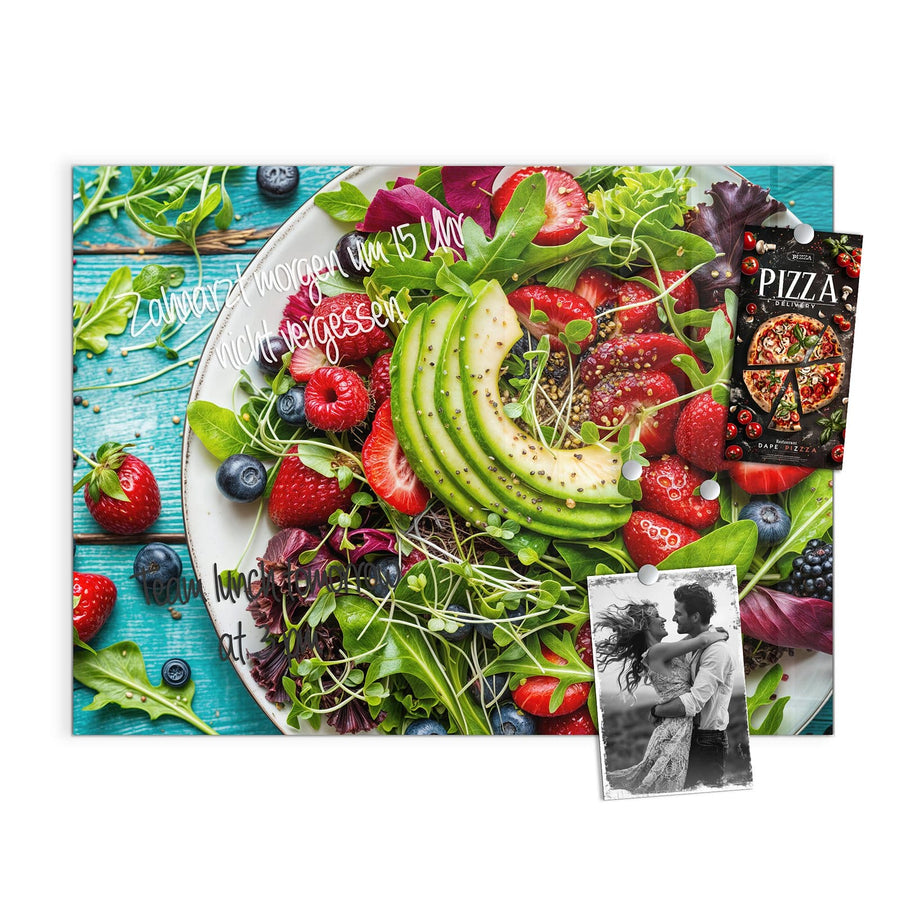 Maße Magnettafel - Salat mit Beeren
