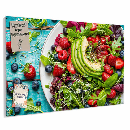 Metall Magnettafel mit dem Motiv Salat mit Beeren