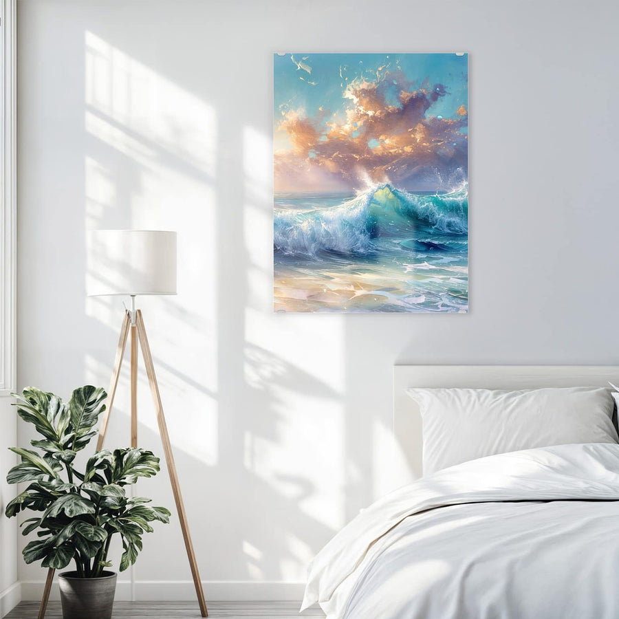 Maße Wandbild - Schäumende Wellen - Hochformat