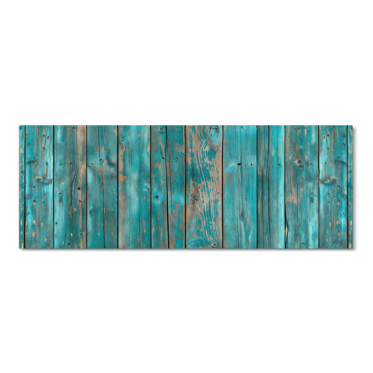 Pflegeleichter rutschfester Küchenläufer mit Motiv Vintage Holz Bretter in Frontansicht