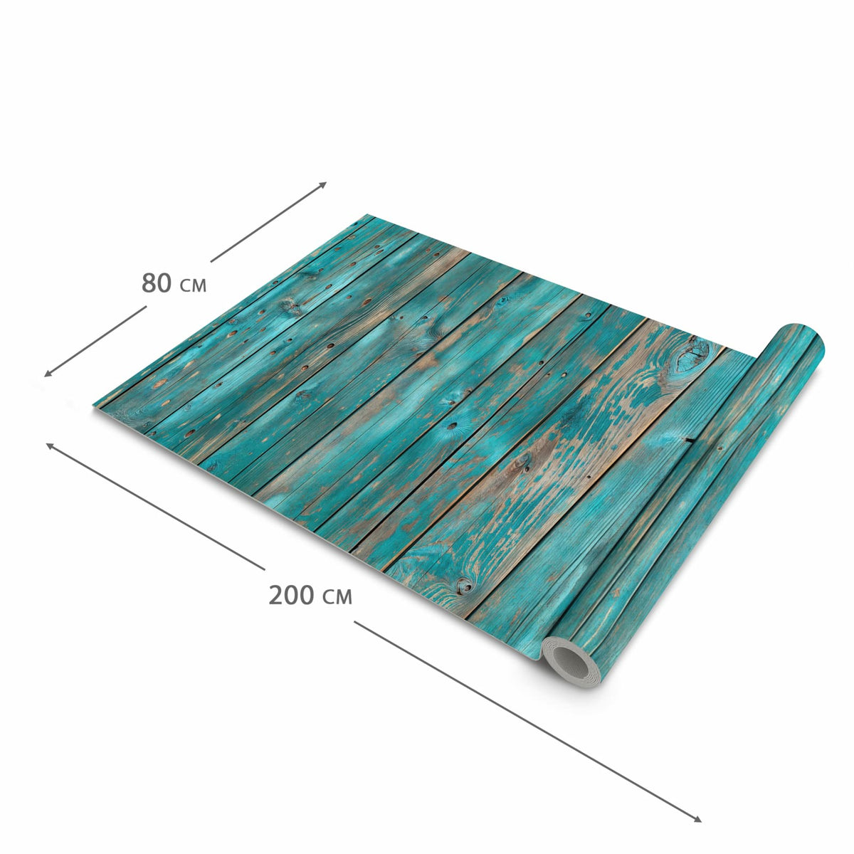 Langlebiger waschbarer Küchenläufer mit Motiv Vintage Holz Bretter in der Grösse 60x270 cm
