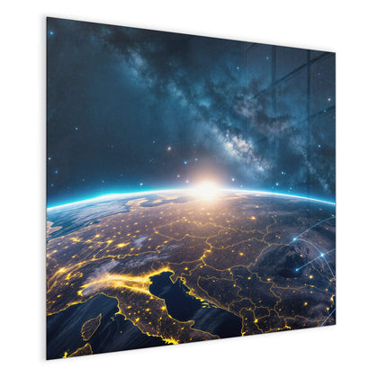Magnettafel mit dem Motiv Vernetzte Erde