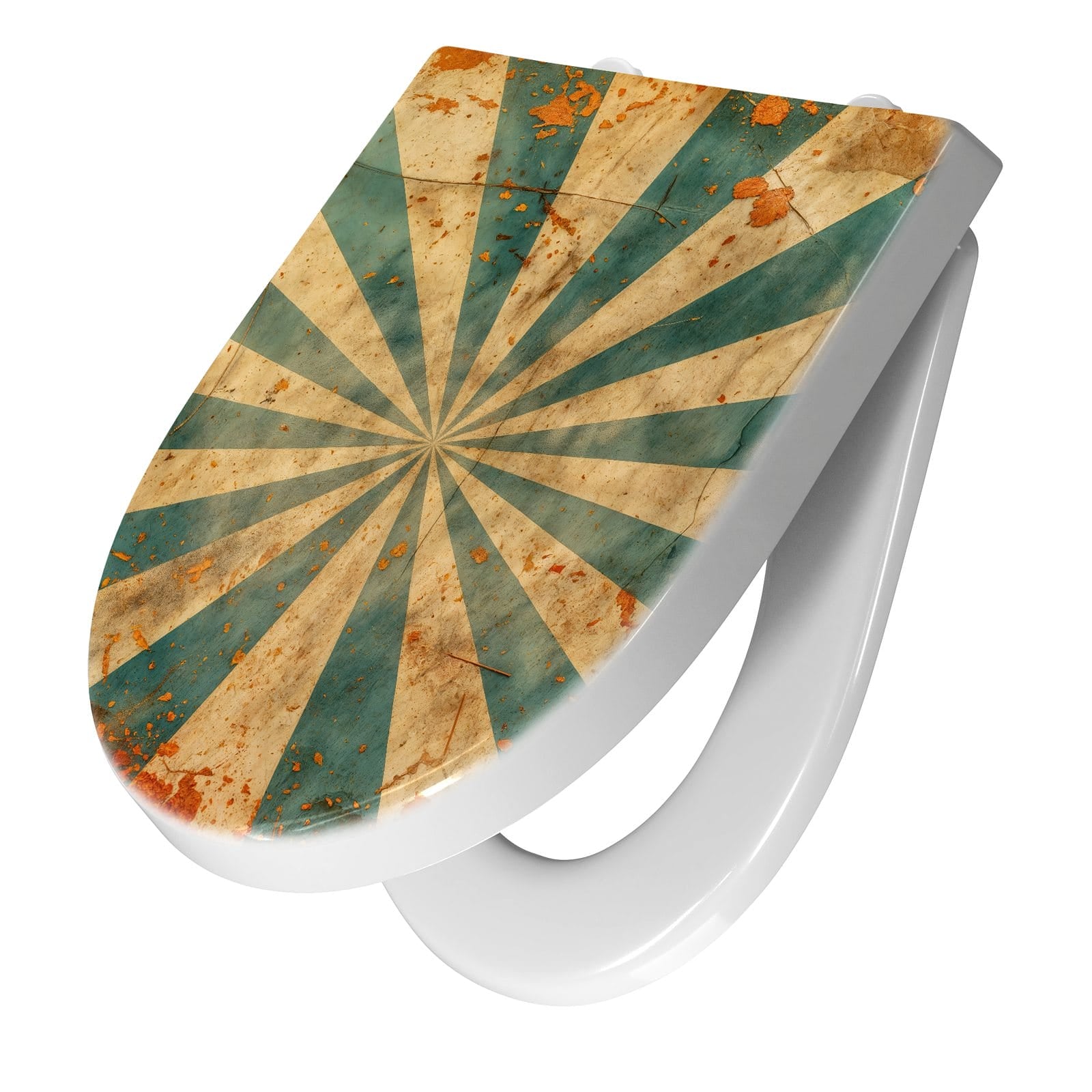 WC-Sitz mit Absenkautomatik Retro Sonnenstrahlen