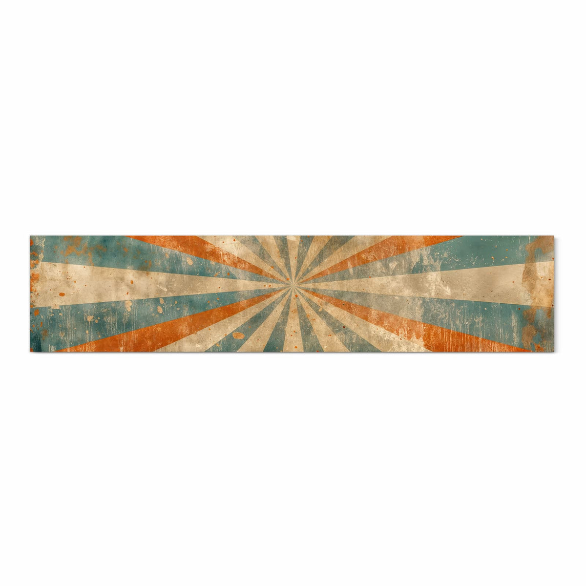 Küchenläufer mit Motiv Retro Strahlen Design in Frontansicht für angenehme Haptik