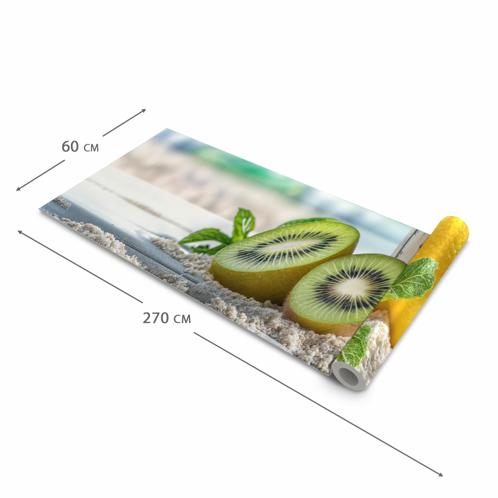 Hygienischer rutschfester Küchenläufer mit Motiv Eis von Sommerliches in der Grösse 60x270 cm