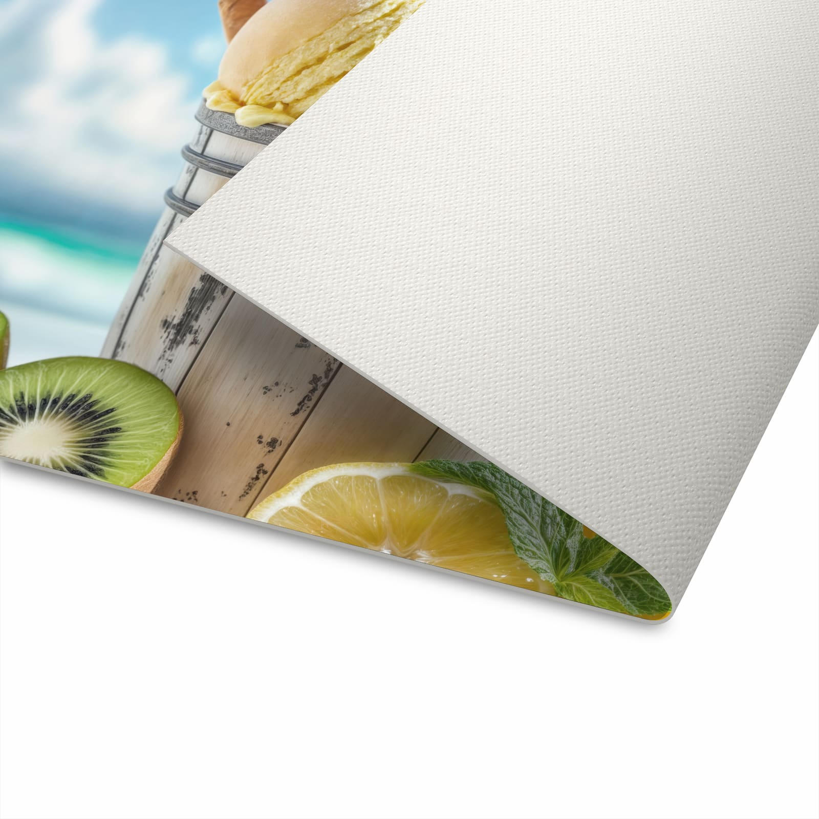 Komfortabler Küchenteppich mit Motiv Eis von Sommerliches in moderner Küche