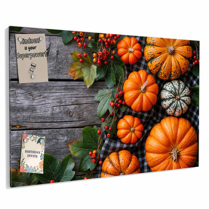 Metall Magnettafel mit dem Motiv Kürbisse und Beeren