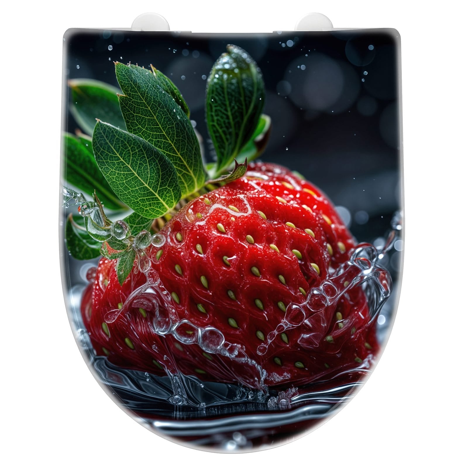 WC-Sitz mit Absenkautomatik Erdbeere im Wasser