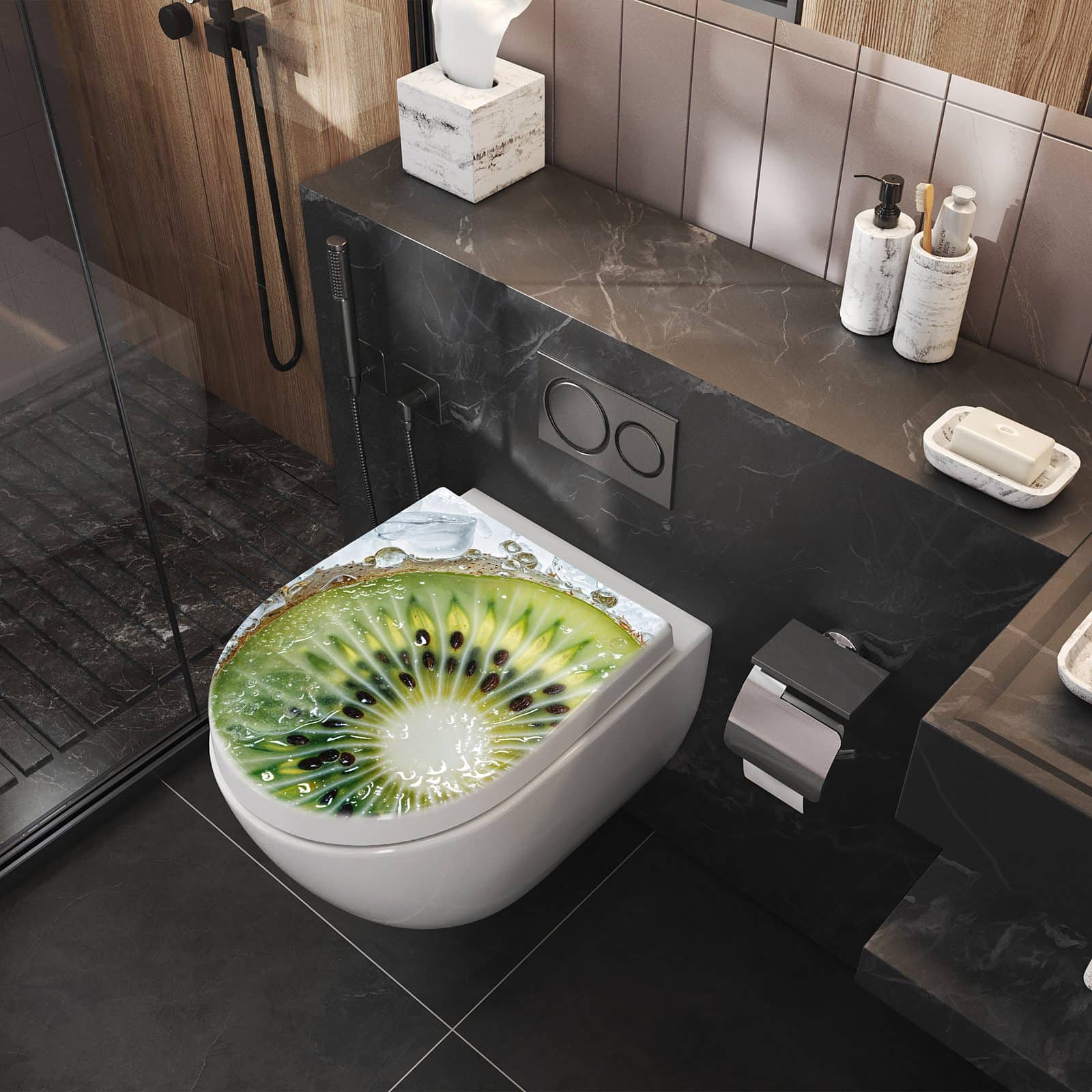 WC-Sitz mit Absenkautomatik Kiwi im Eis