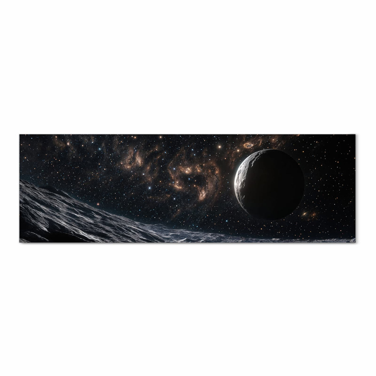 Wasserabweisender rutschfester Küchenteppich mit Motiv Weltraumlandschaft in Frontansicht