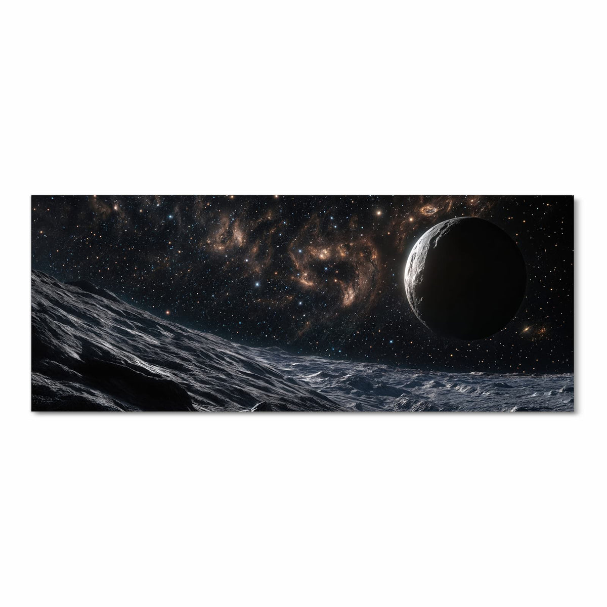 Küchenteppich mit Motiv Weltraumlandschaft in Frontansicht für sichere Aufbewahrung
