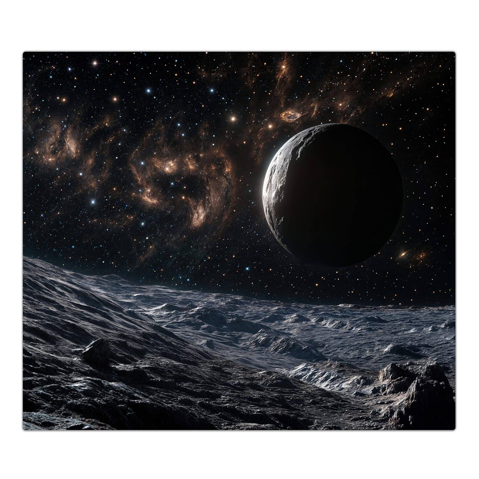 1-teilige Abdeckplatten für Ceranfeld mit Weltraumlandschaft-Motiv in der Frontansicht #grösse_1-Teilig (60x52cm)