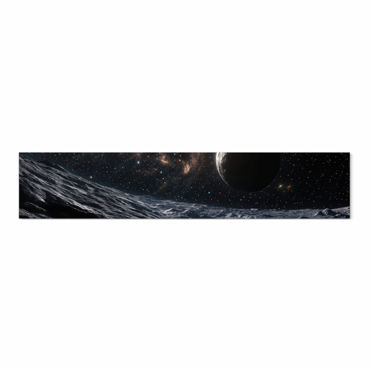 UV-beständiger waschbarer Küchenteppich mit Motiv Weltraumlandschaft in Frontansicht