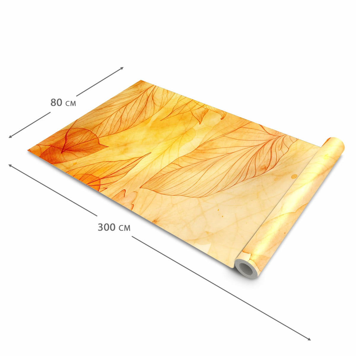 Farbbeständiger Küchenteppich mit Motiv Herbstblätter in der Größe 80x280 cm