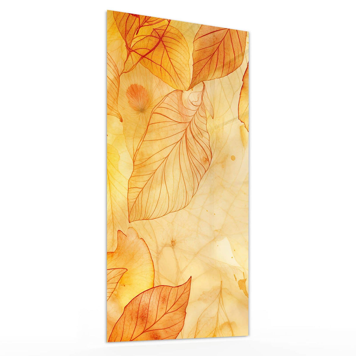 Glasbild Durchscheinendes Laub von der Seite, 4 mm Echtglas