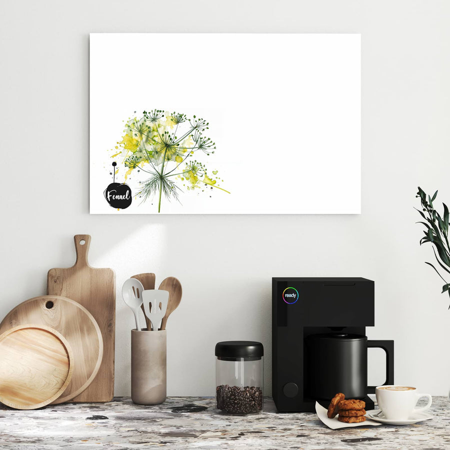 Maße Metall Magnettafel - Fenchel in Aquarell