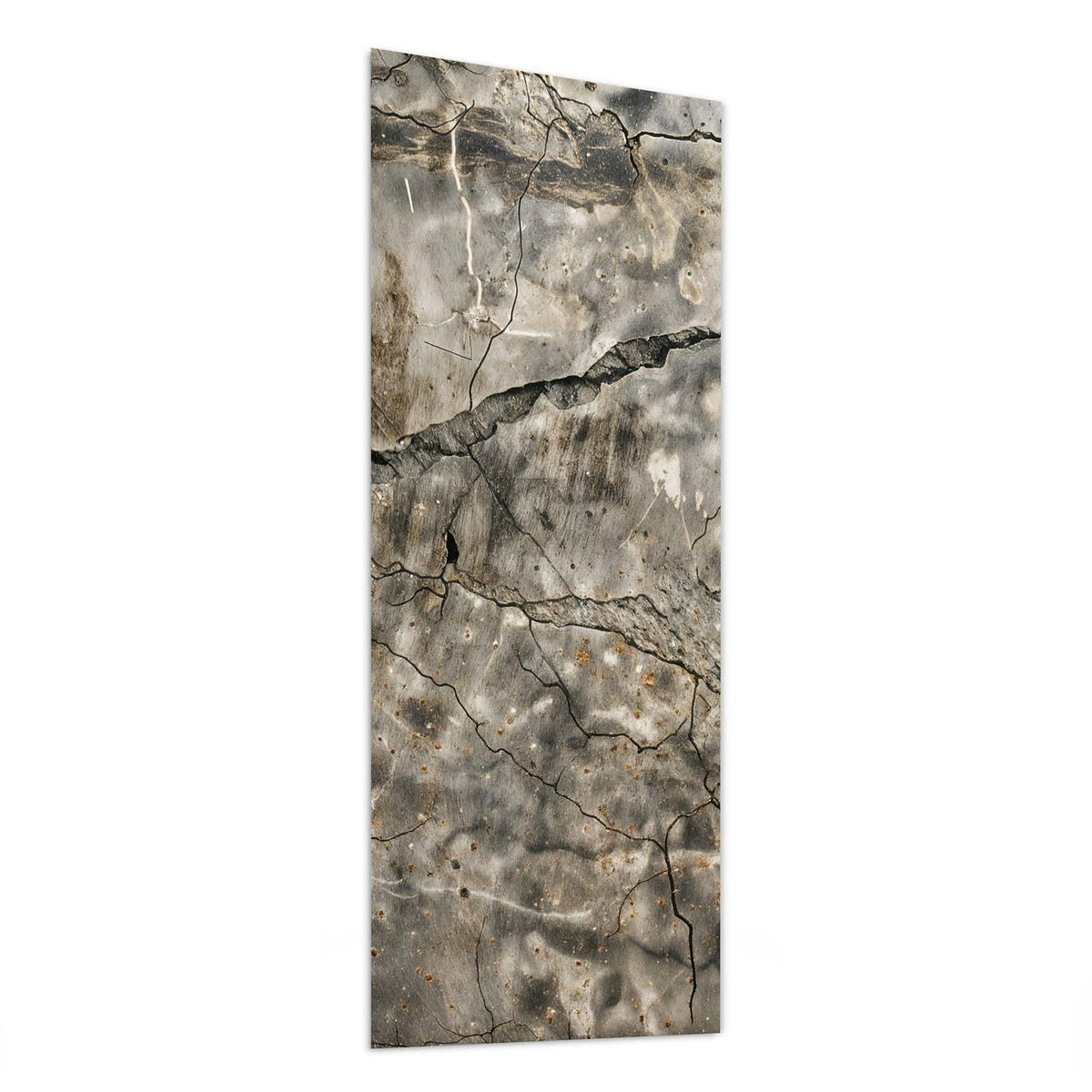 Glasbild Tiefe Risse im Stein von der Seite, 4 mm Echtglas