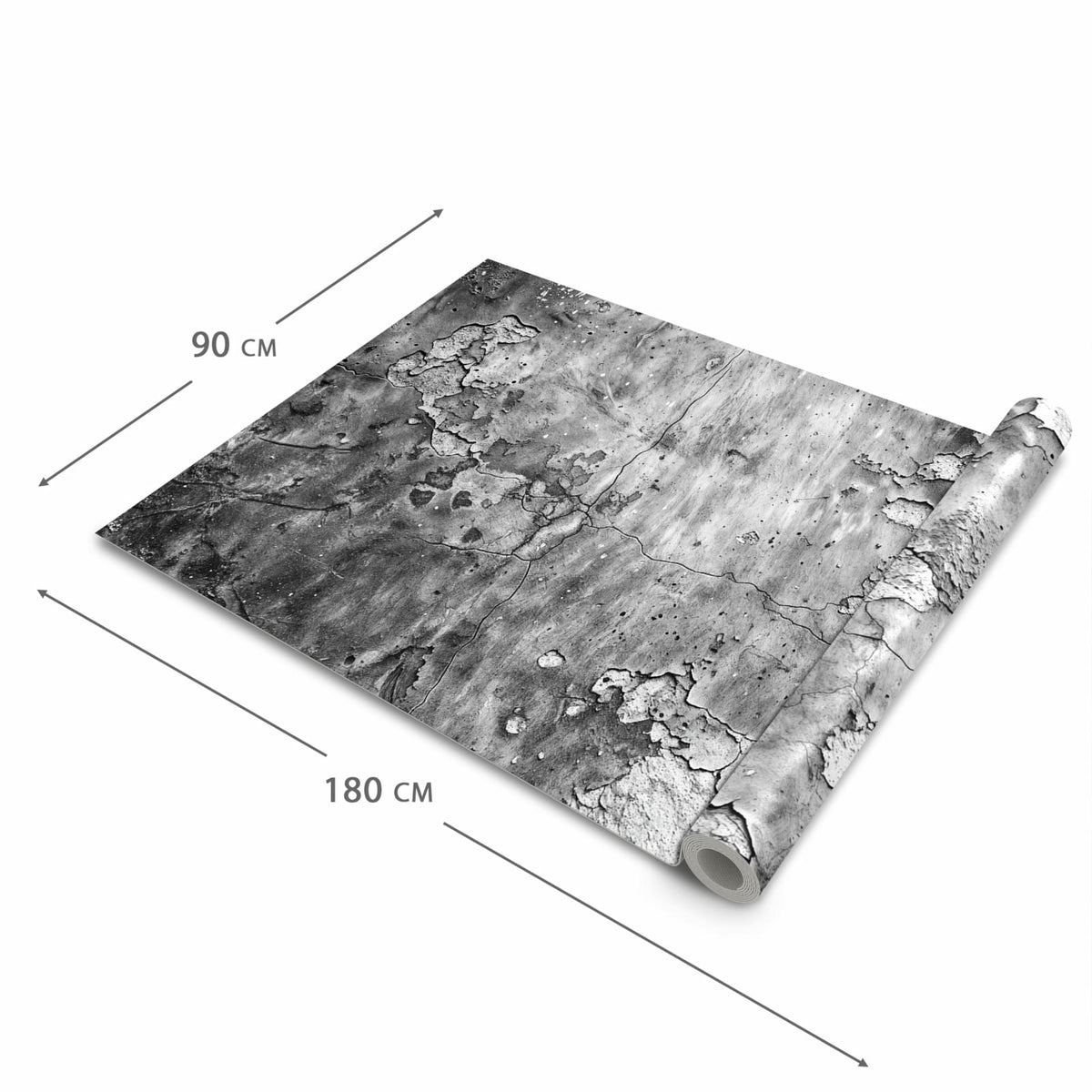 Zeitsparender Küchenläufer mit Motiv Abgenutzte Wand in der Grösse 80x250 cm