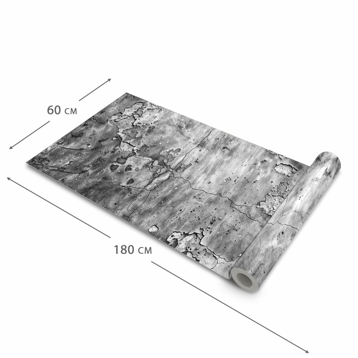 Langlebiger Küchenläufer mit Motiv Abgenutzte Wand in der Grösse 80x200 cm