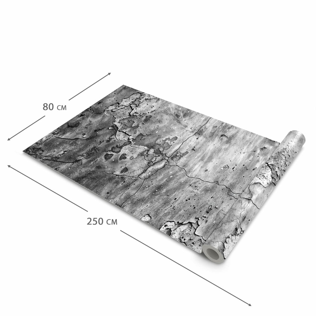 Farbbeständiger Küchenteppich mit Motiv Abgenutzte Wand in der Grösse 80x250 cm