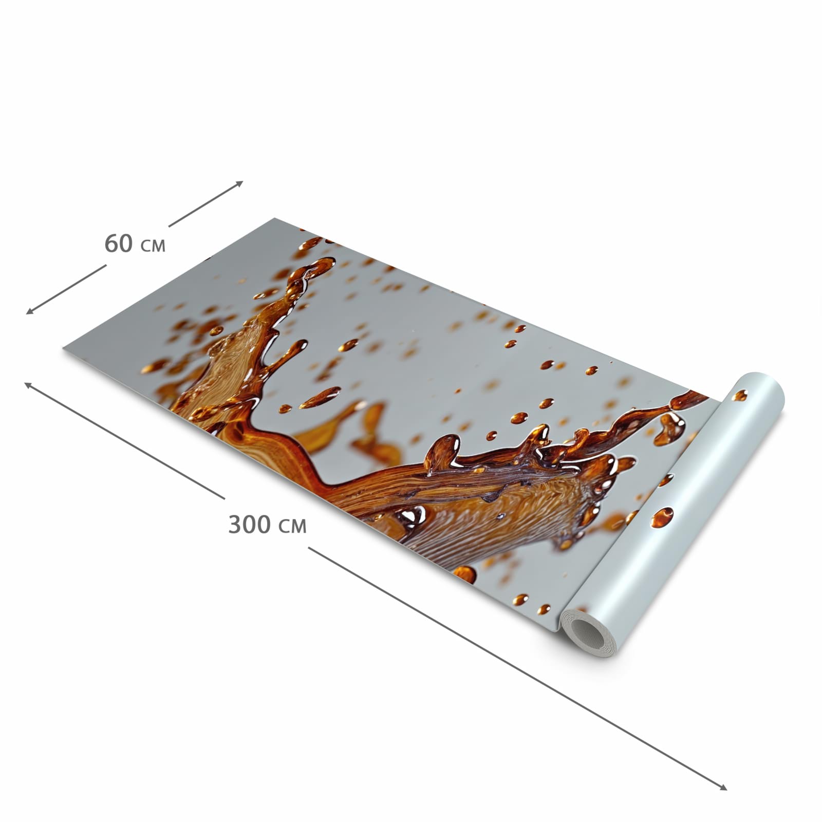 Formstabiler Küchenteppich mit Motiv Kaffeeexplosion in der Grösse 60x90 cm