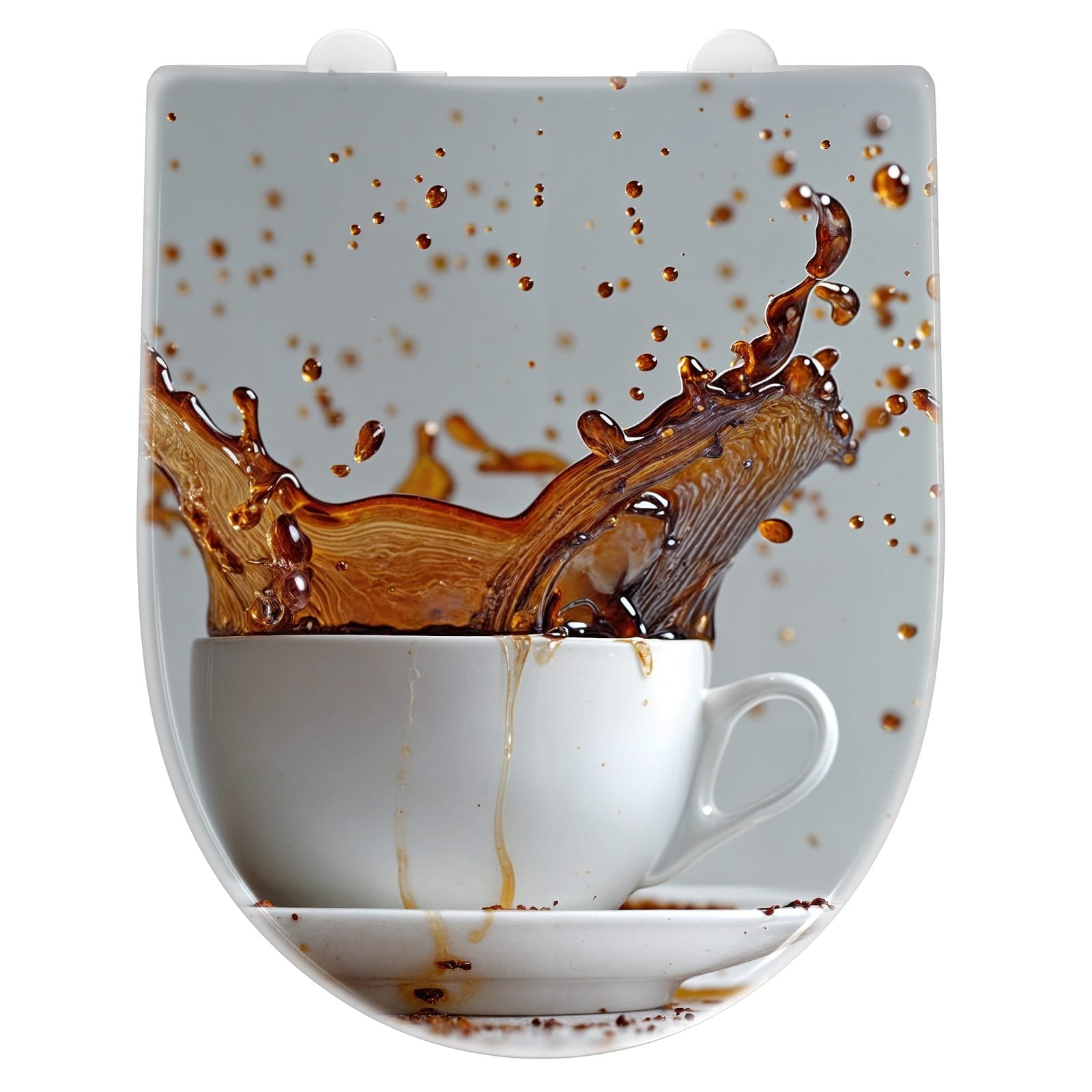 WC-Sitz mit Absenkautomatik Kaffeeexplosion