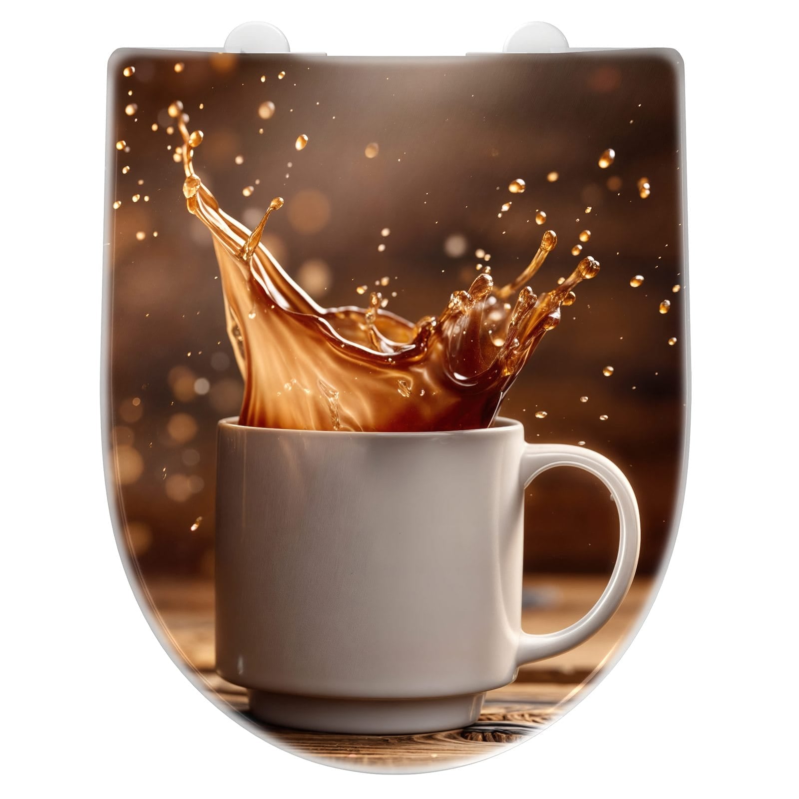 WC-Sitz mit Absenkautomatik Kaffee Spritzer