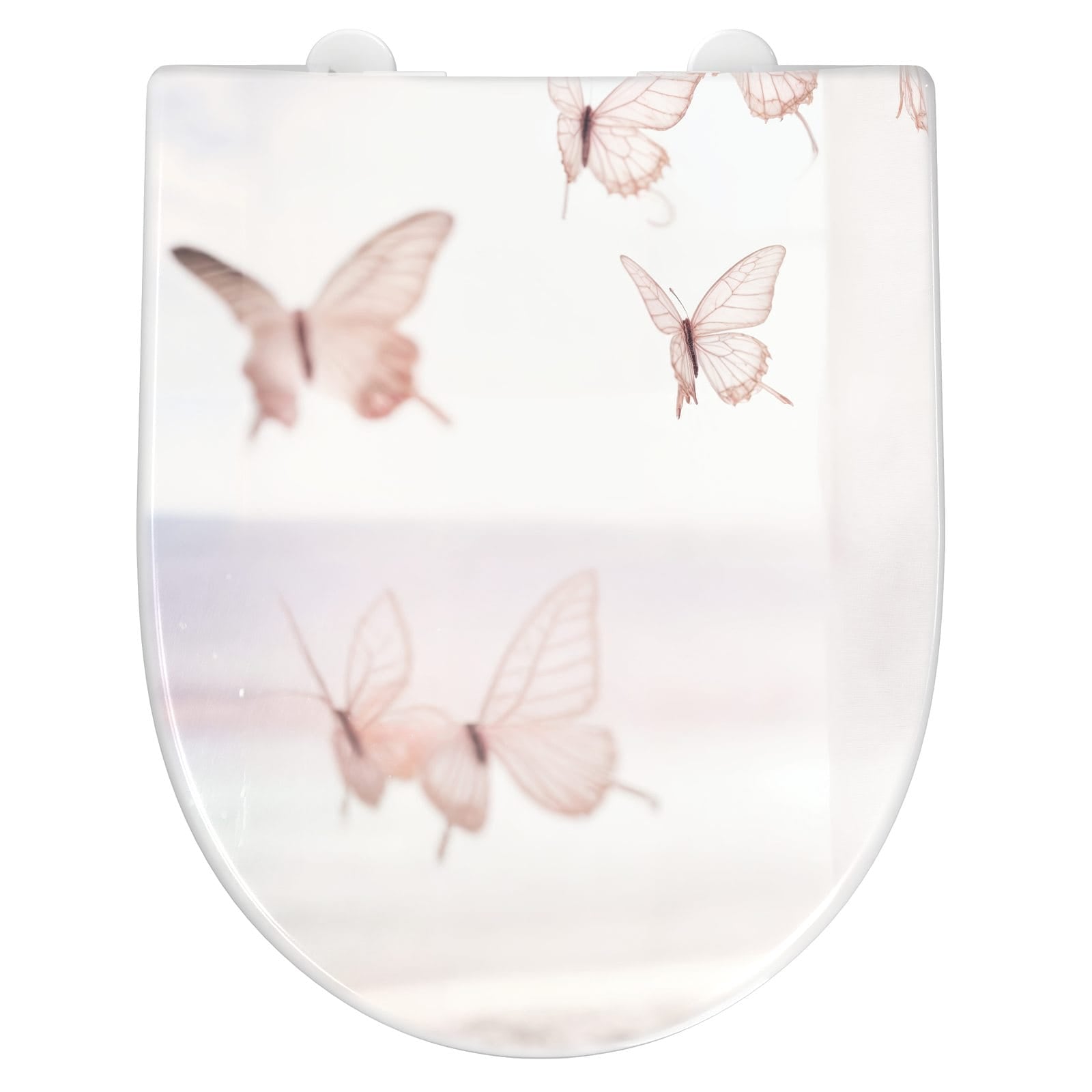 WC-Sitz mit Absenkautomatik Schmetterlinge Vorhangsins