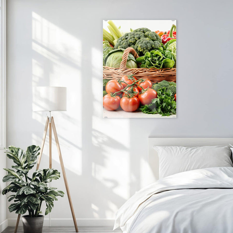 Maße Wandbild - Voller Gemüsekorb - Hochformat