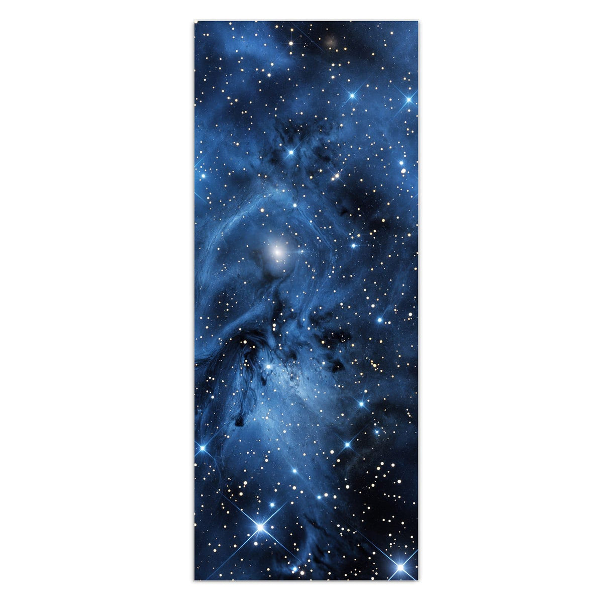 Wandbild - Blauer Sternennebel - Hochformat – Funkelnde Sterne in tiefem Blau