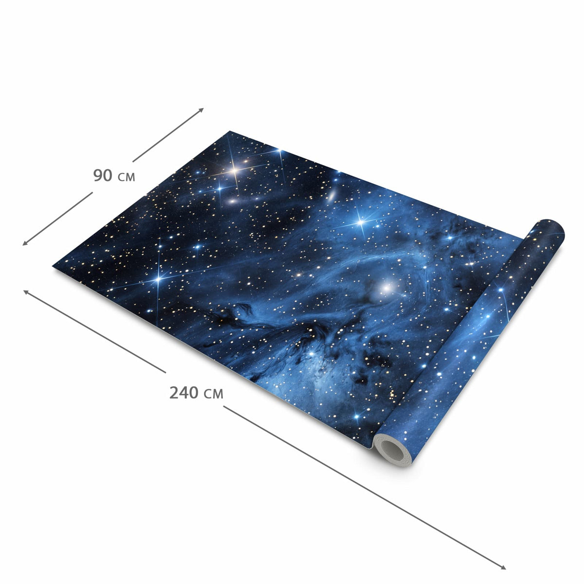 Bodenschonender Küchenteppich mit Motiv Sanfte Sternenhinmel in der Grösse 60x270 cm