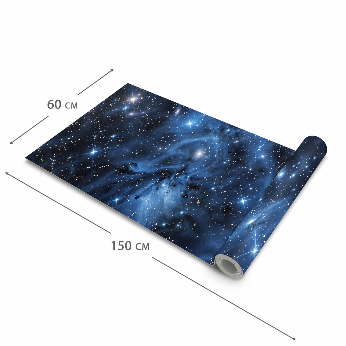 Rutschfester Küchenläufer mit Motiv Sanfte Sternenhinmel in der Grösse 60x240 cm