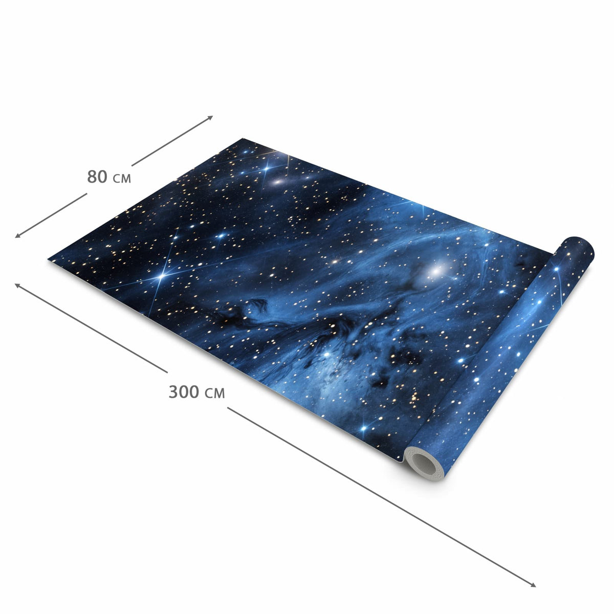 Abwaschbarer Küchenteppich mit Motiv Sanfte Sternenhinmel in der Größe 60x270 cm schützt den Boden