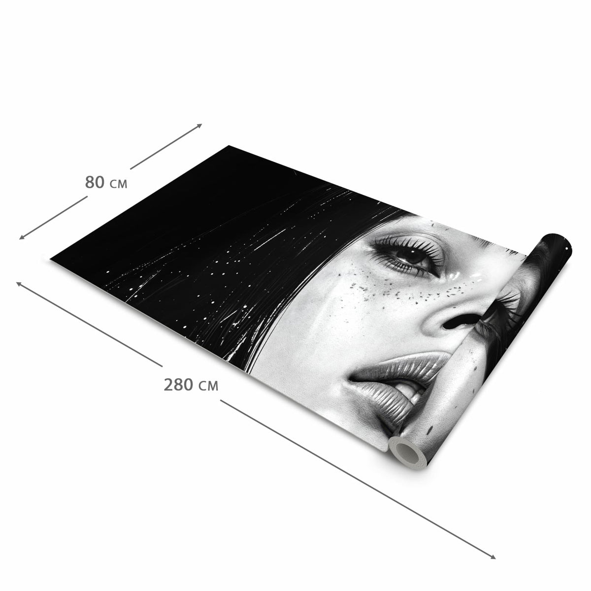 Waschbarer Küchenteppich mit Motiv Mystischer Blick in der Größe 60x240 cm für Ordnung