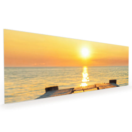 Küchenrückwand mit dem Motiv Holzsteg am Meer