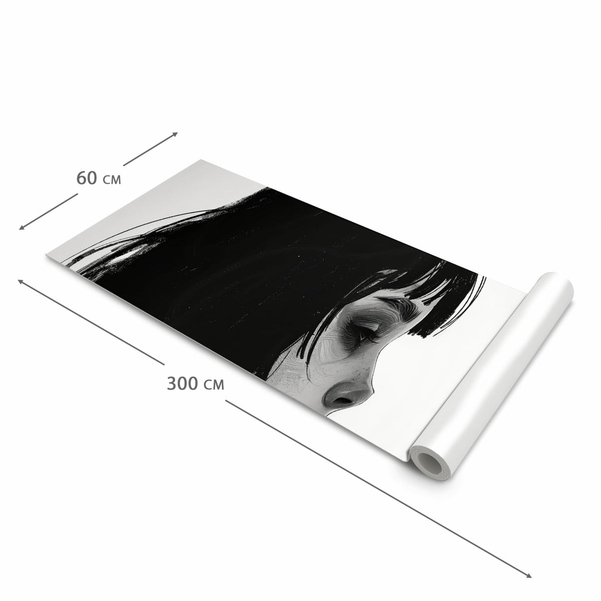Feuchtigkeitsresistenter Küchenläufer mit Motiv Silhouetten Porträt in der Größe 60x180 cm