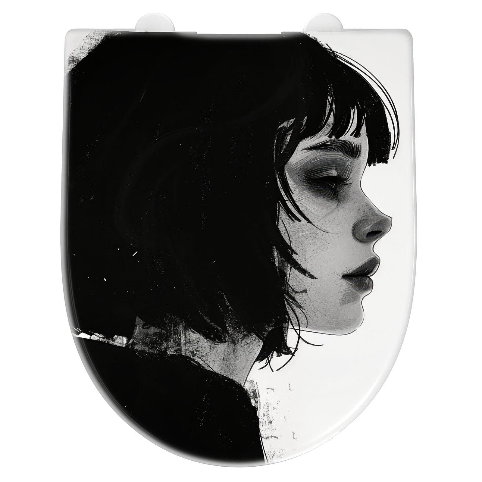 WC-Sitz mit Absenkautomatik Silhouetten Porträt