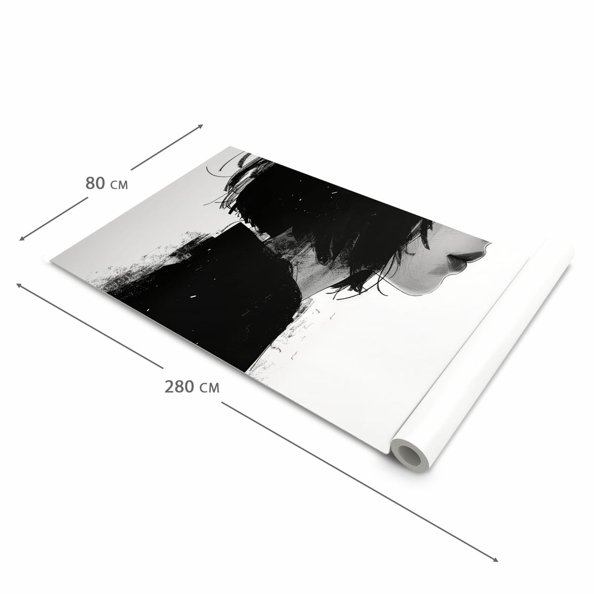 Farbbeständiger Küchenläufer mit Motiv Silhouetten Porträt in der Grösse 60x180 cm
