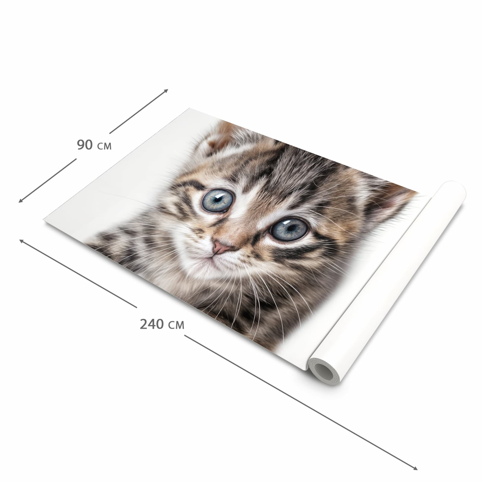 Abriebfester Küchenteppich mit Motiv Sanfte Katzenjunges in der Grösse 60x150 cm