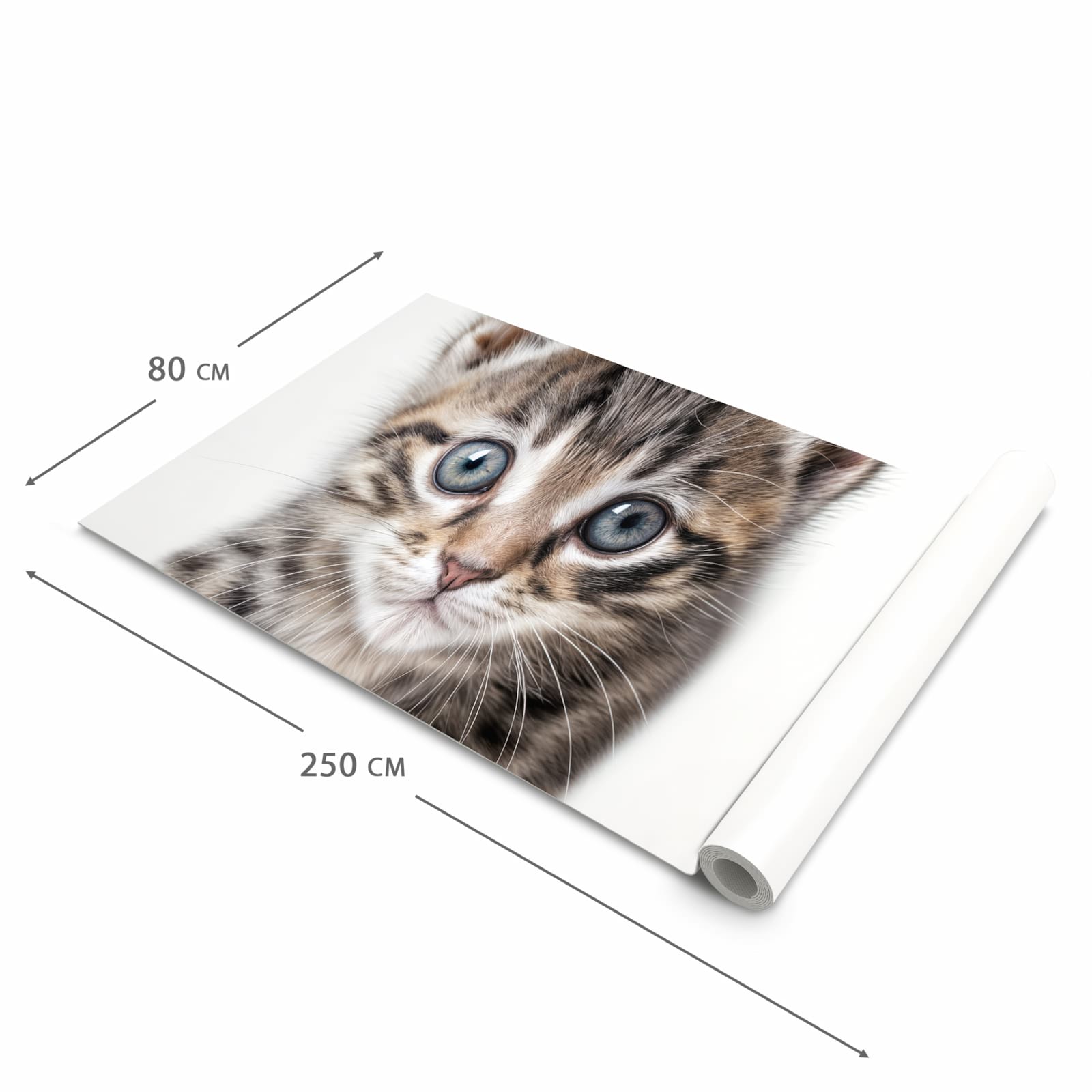 Formstabiler rutschfester Küchenteppich mit Motiv Sanfte Katzenjunges in der Grösse 60x150 cm