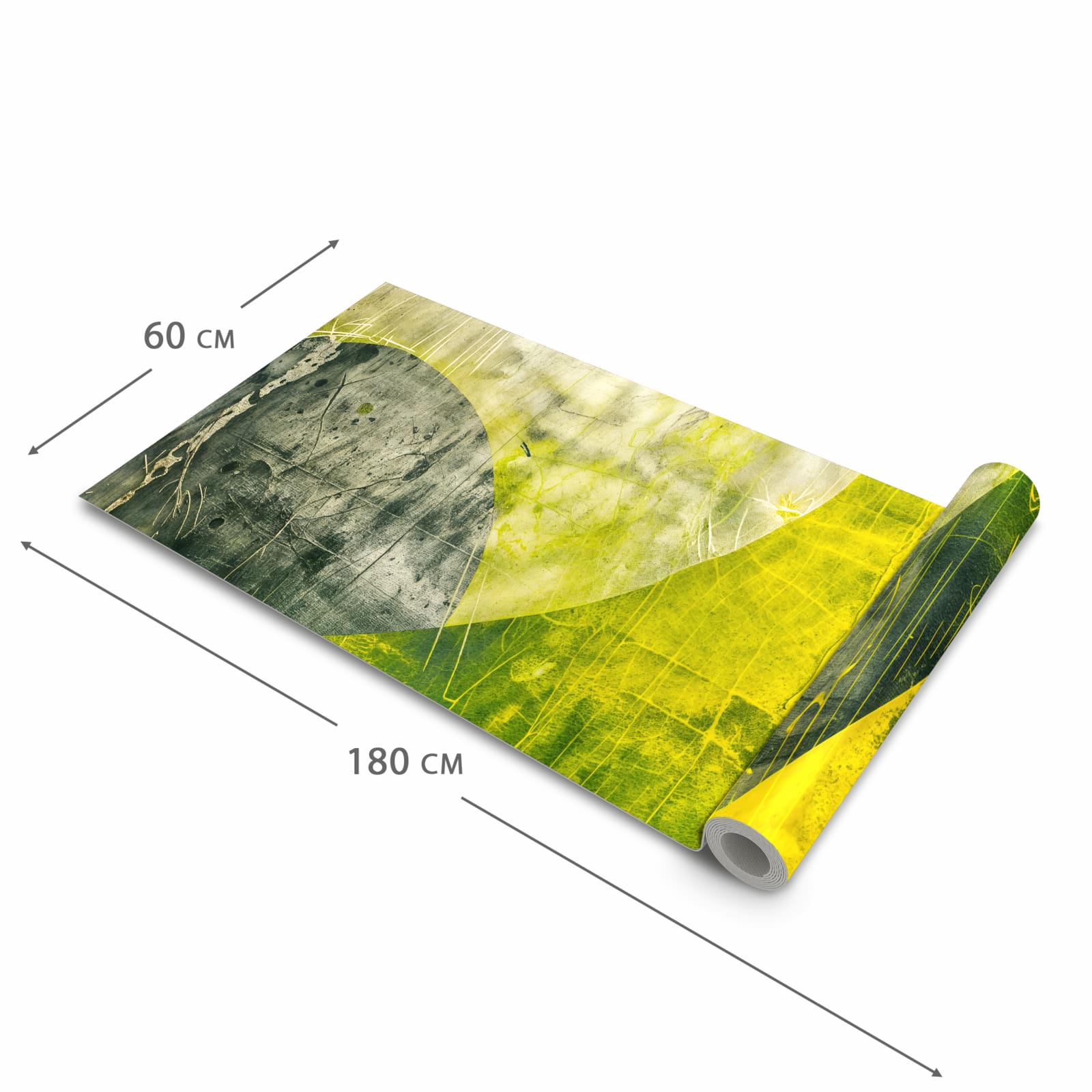 Schmutzabweisender Läufer für die Küche mit Motiv Abstraktkunst in der Grösse 60x120 cm