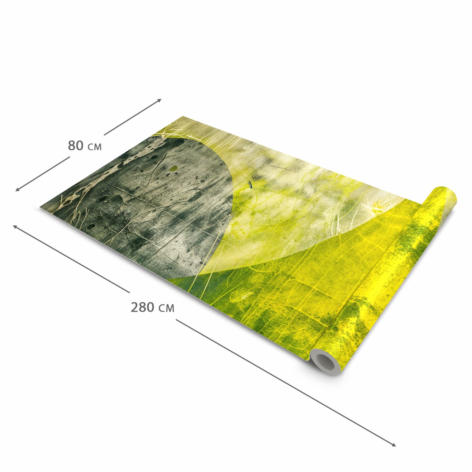 Pflegeleichter Küchenläufer mit Motiv Abstraktkunst in der Grösse 60x150 cm