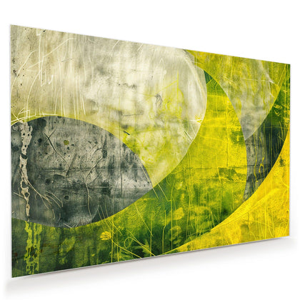 Wandbild mit dem Motiv Gelbgrüne Formen